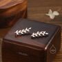 Sterling Silver Cz Leaf Crawler Earrings, thumbnail 3 of 11