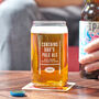 Personalised Rugby Beer Can Glass, thumbnail 1 of 3