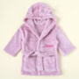 Personalised Dusty Pink Baby Dressing Gown, thumbnail 1 of 7