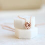 Rose Gold Knot Necklace, Love Between Mother And Daughter, thumbnail 3 of 5