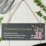 Personalised Floral Garden Slate Sign, thumbnail 2 of 4