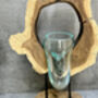 40cm Molten Glass Hanging Bowl On Teak Root Base, thumbnail 10 of 12