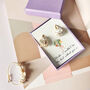 Keshi Pearl Cluster Stud Earrings In A Gift Box, thumbnail 7 of 11