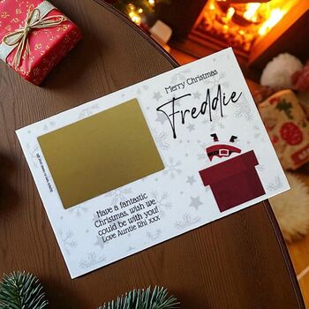 Personalised Christmas Scratchcard, Gift Surprise, Gift Reveal, 3 of 4