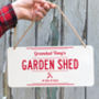 Personalised Hanging Metal Shed Sign, thumbnail 1 of 8