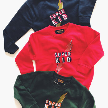 'Super Kid' Embroidered Sweatshirt, 2 of 3