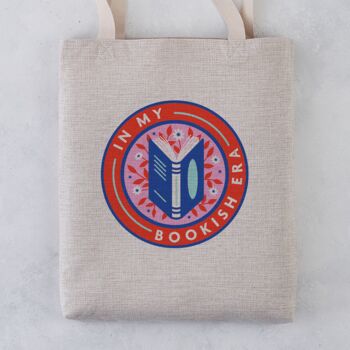 'In My Bookish Era' Book Lover Tote Bag, 2 of 5