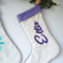Personalised Cotton And Felt Christmas Stocking, thumbnail 7 of 7