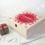 Personalised Christmas Eve Box With Snowflake Wreath, thumbnail 12 of 12