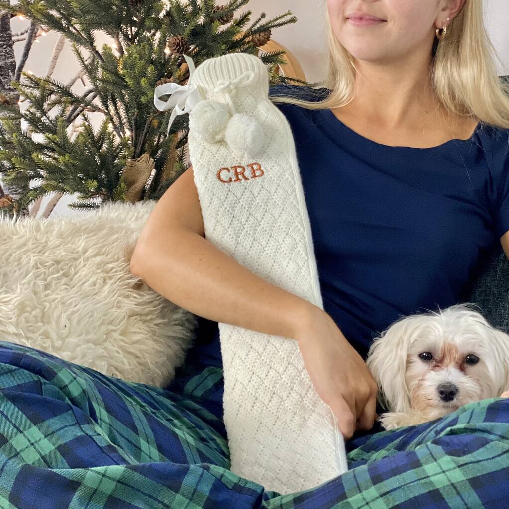 Extra Long Personalised Hot Water Bottle By The Alphabet Gift Shop