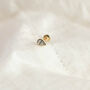 14 Carat Solid Gold 3mm Pear Crystal Tragus Piercing, thumbnail 1 of 5