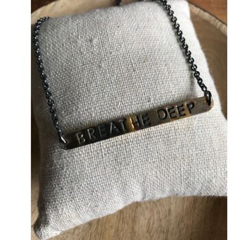 Wdts Silver Necklace Breathe Deep Mixed Finish, 3 of 3
