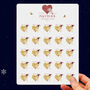 Butterfly Christmas Kisses Stickers, 25 Love Stickers, thumbnail 9 of 12