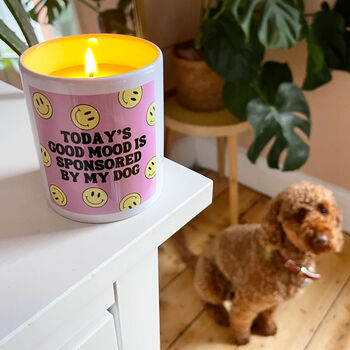 Todays Good Mood Sponsored By My Dog Ceramic Pot Candle, 5 of 9