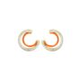 Evoke Gold Plated Crystal Enamel Crescent Stud Earrings, thumbnail 2 of 6