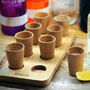 Handmade Oak Shot Glass Set With Natural Edge Board, thumbnail 1 of 6