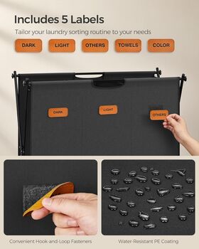 Laundry Sorter Basket Multi Section Hamper, 7 of 8