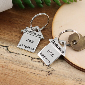 Housewarming Gift Personalised First Home House Keyring, 5 of 10