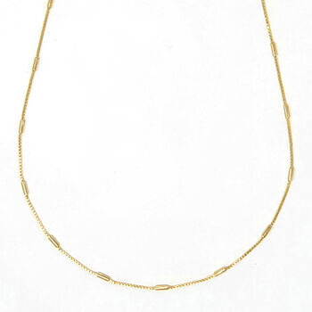 18k Gold Plated Morse Chain Choker, 7 of 7