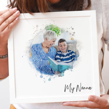 Personalised Family Watercolour Portrait Framed Print, 2 of 9