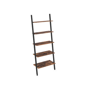 Five Tier Industrial Ladder Bookcase Shelf, 4 of 6