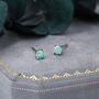 Mint Green Opal Stud Earrings, thumbnail 7 of 12