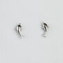 Sterling Silver Dolphin Stud Earrings, thumbnail 3 of 7