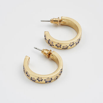 Gold Nightshade Hoop Earrings, 3 of 7