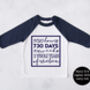 Personalised Second Birthday Raglan Top, thumbnail 4 of 6