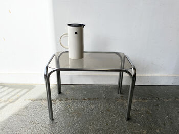 Mid Century Chrome And Smoked Glass Nesting Tables, 2 of 12