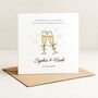 Personalised Congratulations Champagne Wedding Card, thumbnail 1 of 6