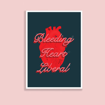 Bleeding Heart Liberal Anatomical Typography Print, 2 of 2