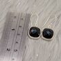 Black Square Onyx Sterling Silver Earrings, thumbnail 8 of 11