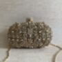 Dark Gold Handcrafted Embroidered Oval Clutch Bag, thumbnail 2 of 10