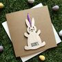 Personalised Easter Rabbit Keepsake Decoration Card, thumbnail 1 of 3