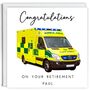 Personalised Paramedic Ambulance Retirement Card, thumbnail 2 of 2