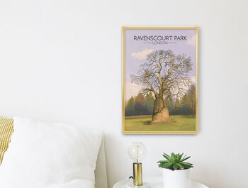 Ravenscourt Park London Travel Poster Art Print, 2 of 8