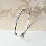Divinity Princess Blue Topaz Bangle Sterling Silver Or Gold Plated, thumbnail 1 of 9