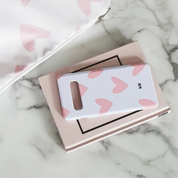 Pink Hearts Personalised Phone Case, 3 of 4