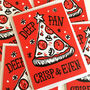 Christmas Card Packs Funny Pizza Cards In Five Or 10, thumbnail 1 of 2