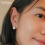 Sterling Silver Wedding Pearl Earrings, thumbnail 5 of 7