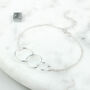 Silver Mother And Daughter Circle Bracelet, thumbnail 10 of 12