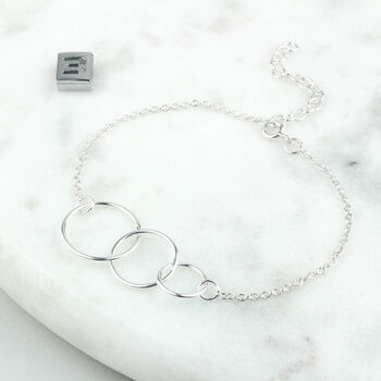 Silver Mother And Daughter Circle Bracelet, 10 of 12