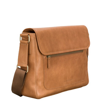 Men's Soft Leather Messenger Bag 'Livorno', 5 of 12