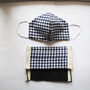 Washable Gingham Fabric Face Masks Coverings, thumbnail 2 of 12