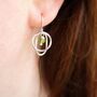 Peridot Drop Earrings, thumbnail 3 of 4