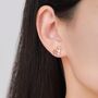 Sterling Silver Enamel Collie Dog Stud Earrings, thumbnail 7 of 12