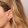 Pearl Ear Jacket Clip On Earrings, thumbnail 2 of 2