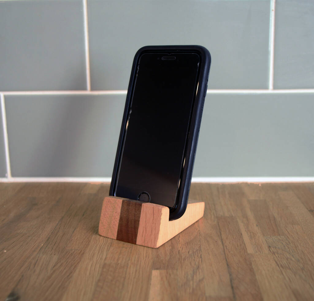Mixed Wood Phone Stand, 1 of 4