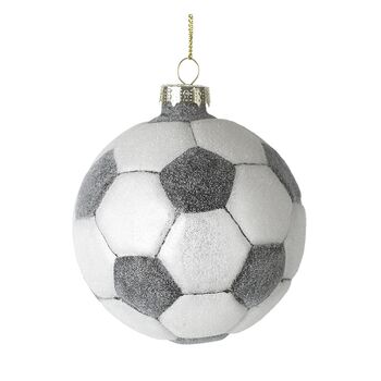 Glass Hanging Football Christmas Tree Decoration, 2 of 2